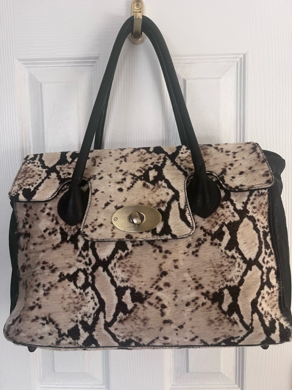 MAURIZIO TAIUTI COWHIDE leather classic made in Italy slouchy bag EUC